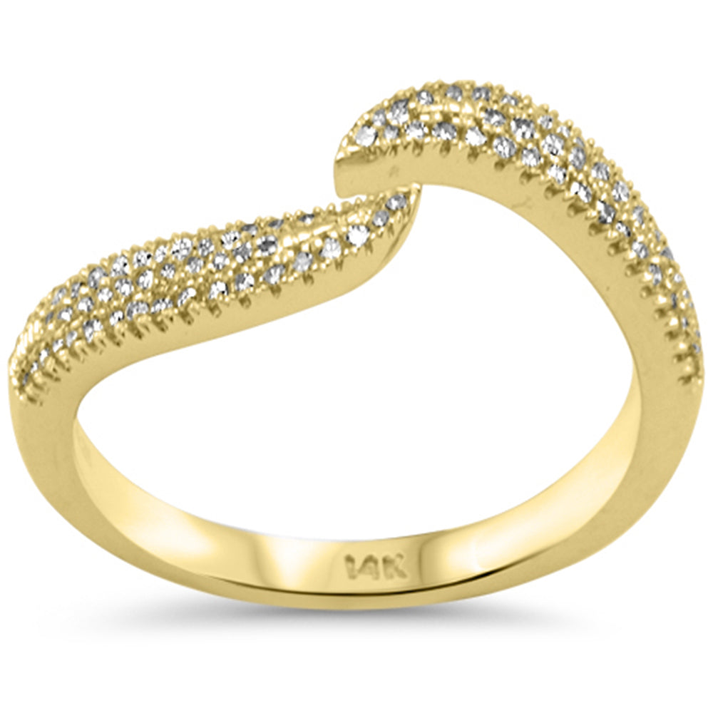SPECIAL! .25ct G SI 14K Yellow Gold Diamond Wrap Arround Band Ring Size 6.5