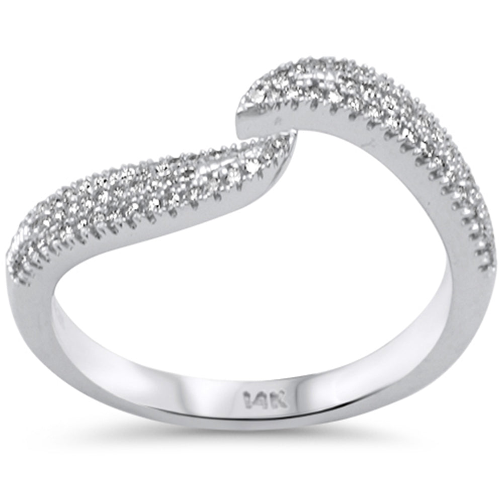 SPECIAL! .25ct G SI 14K White Gold Diamond Wrap Arround Band Ring Size 6.5