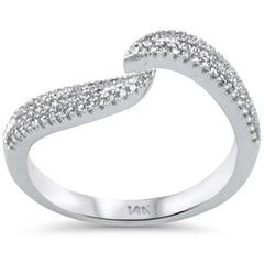 SPECIAL! .25ct G SI 14K White Gold Diamond Wrap Arround Band Ring Size 6.5