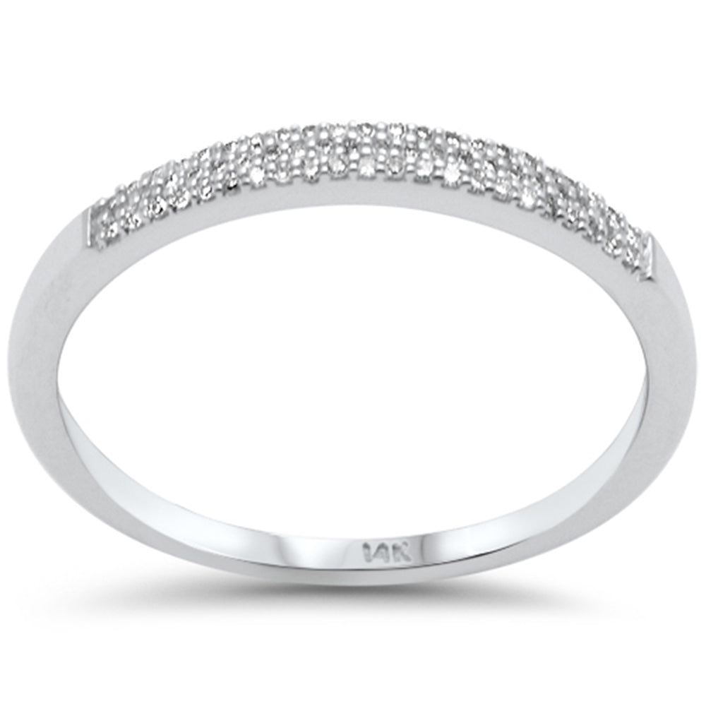 .09ct G SI 14K White Gold Diamond Band Ring Size 6.5