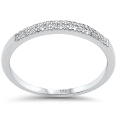 .09ct G SI 14K White Gold Diamond Band Ring Size 6.5