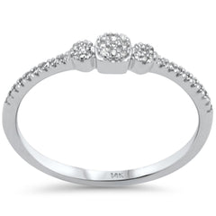 .10ct G SI 14K White Gold Diamond Petite Solitaire Ring Size 6.5