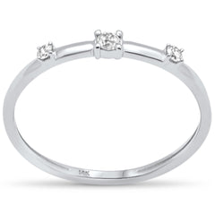 .10ct G SI 14K White Gold Diamond Petite Solitaire Ring Size 6.5