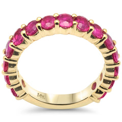 SPECIAL! 2.81ct G SI 14K Yellow Gold Ruby Gemstone Band Ring Size 6.5