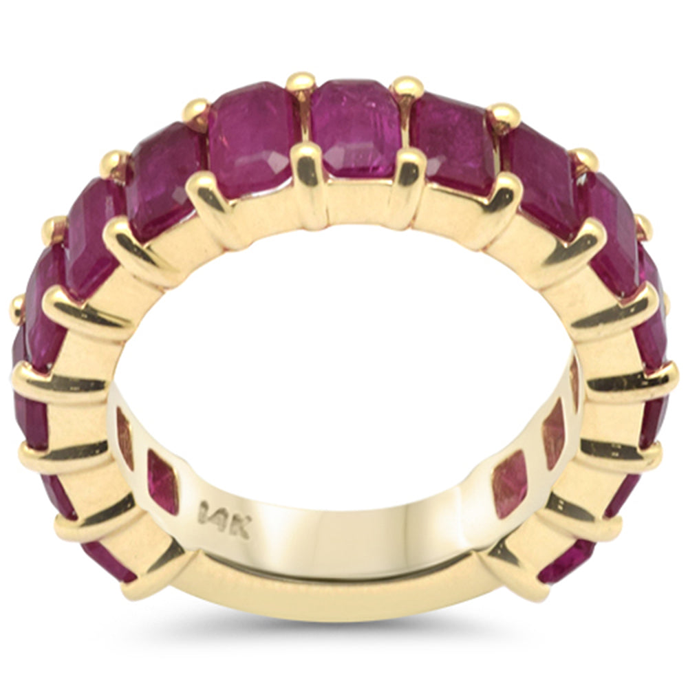 SPECIAL! 4.57ct G SI 14K Yellow Gold Ruby Gemstone Band Ring Size 6.5