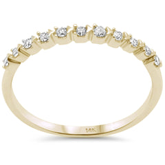.17ct G SI 14K Yellow Gold Diamond Petite Band Ring Size 6.5