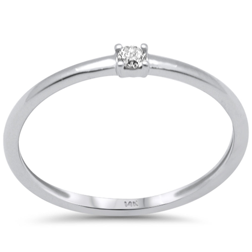 .07ct G SI 14K White Gold Diamond Solitaire Ring Size 6.5