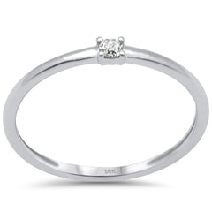 .07ct G SI 14K White Gold Diamond Solitaire Ring Size 6.5
