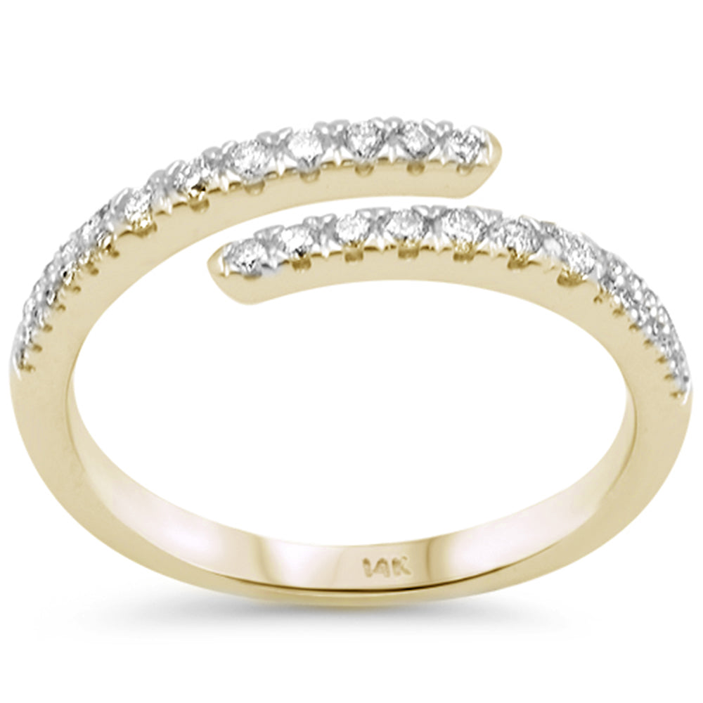 SPECIAL! .32ct G SI 14K Yellow Gold Diamond Wrap Arround Band Ring Size 6.5