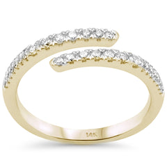 SPECIAL! .32ct G SI 14K Yellow Gold Diamond Wrap Arround Band Ring Size 6.5