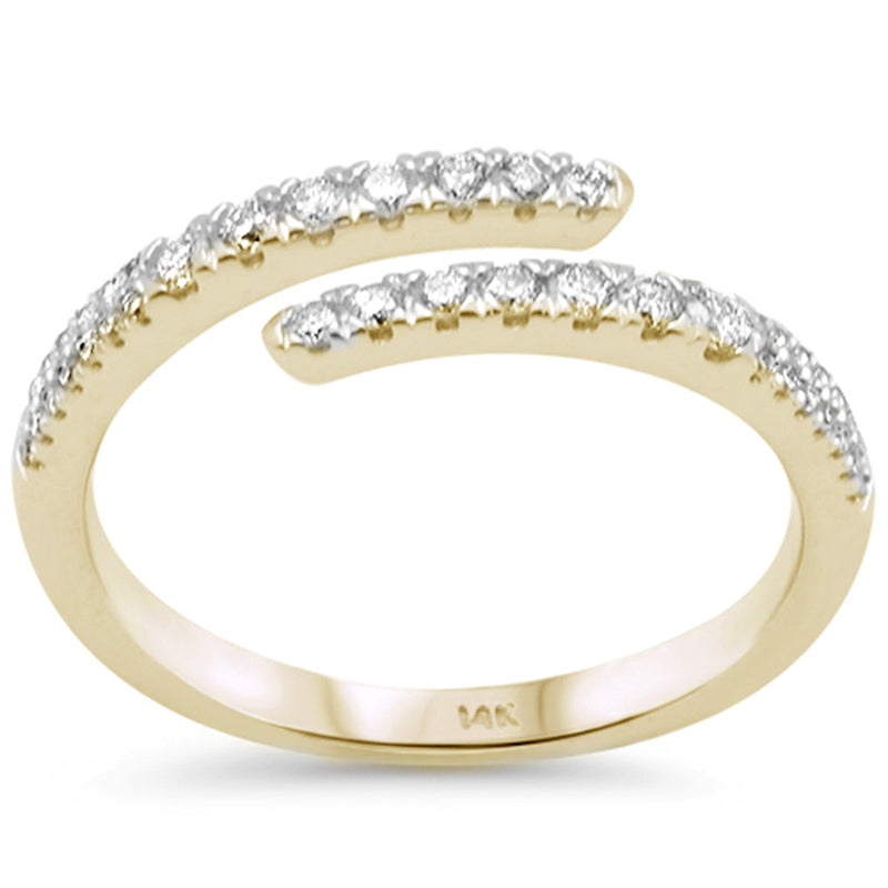 SPECIAL! .32ct G SI 14K Yellow Gold Diamond Wrap Arround Band Ring Size 6.5