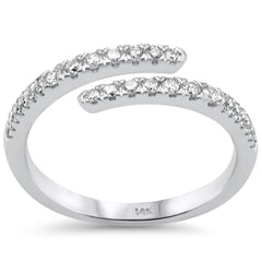 SPECIAL! .32ct G SI 14K White Gold Diamond Wrap Arround Band Ring Size 6.5