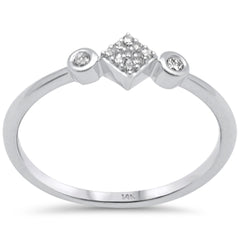 .10ct G SI 14K White Gold Diamond Petite Band Ring Size 6.5
