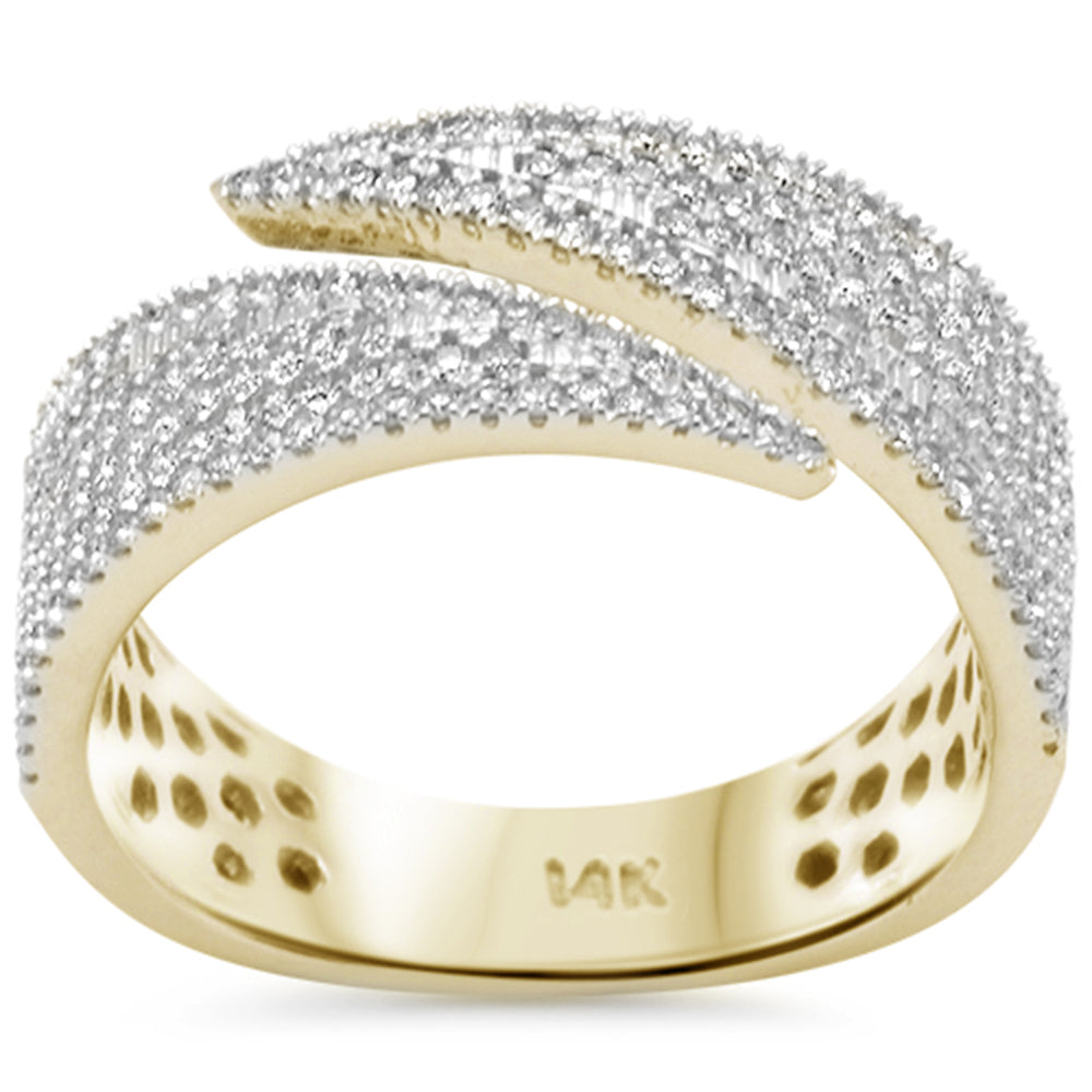 SPECIAL! .62ct G SI 14K Yellow Gold Diamond Wrap Arround Band Ring Size 6.5