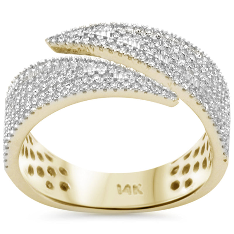 SPECIAL! .62ct G SI 14K Yellow Gold Diamond Wrap Arround Band Ring Size 6.5