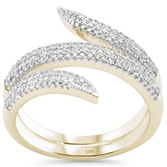 SPECIAL!  .50ct G SI 14K Yellow Gold Diamond Wrap Arround Band Ring Size 6.5