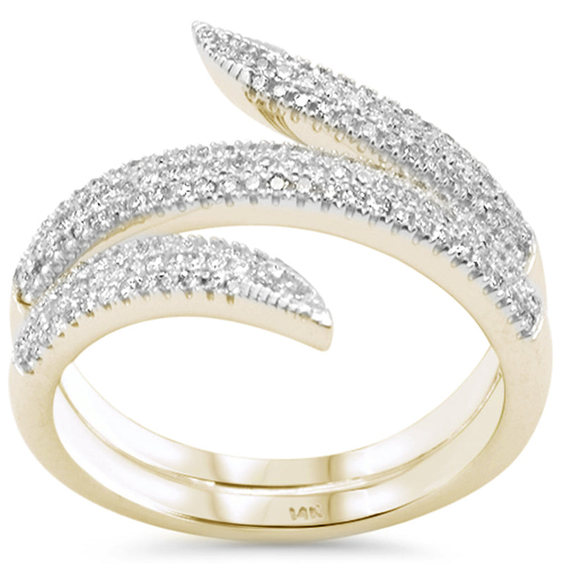 SPECIAL!  .50ct G SI 14K Yellow Gold Diamond Wrap Arround Band Ring Size 6.5