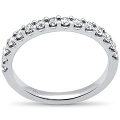SPECIAL! .50ct G SI 14K White Gold Diamond Wedding Band Ring  Size 6.5