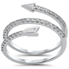 SPECIAL! .31ct G SI 14k White Gold Diamond Wrap Around Band Ring  Size 6.5