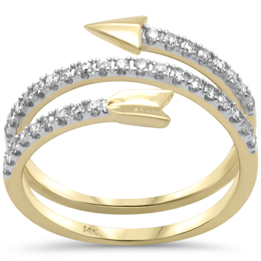 SPECIAL! .35ct G SI 14K Yellow Gold Diamond Wrap Around Band Ring Size 6.5
