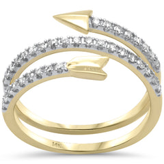 SPECIAL! .35ct G SI 14K Yellow Gold Diamond Wrap Around Band Ring Size 6.5