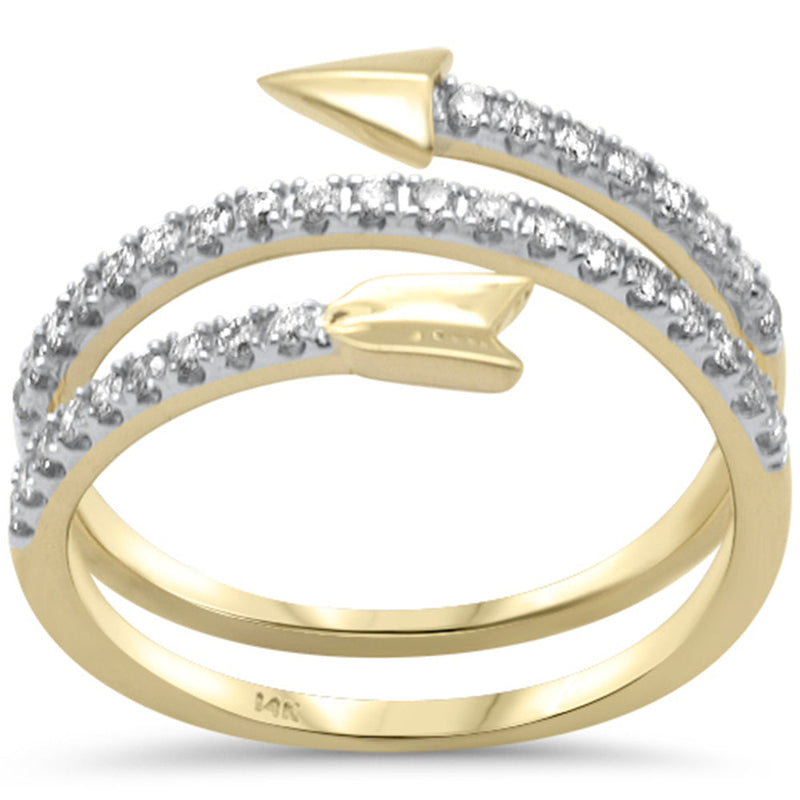 SPECIAL! .35ct G SI 14K Yellow Gold Diamond Wrap Around Band Ring Size 6.5