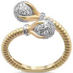 SPECIAL! .48ct G SI 14K Yellow Gold Diamond Wrap Around Unique Design Band Ring Size 6.5