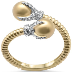 SPECIAL! .25ct G SI 14K Yellow Gold Diamond Wrap Around Band Ring Size 6.5