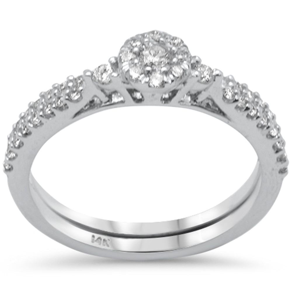 SPECIAL! .46ct G SI 14K White Gold Round Shape Diamond Engagement Ring Size 6.5
