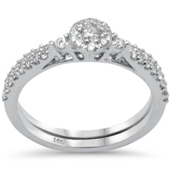 SPECIAL! .46ct G SI 14K White Gold Round Shape Diamond Engagement Ring Size 6.5