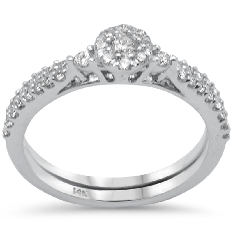 SPECIAL! .46ct G SI 14K White Gold Round Shape Diamond Engagement Ring Size 6.5