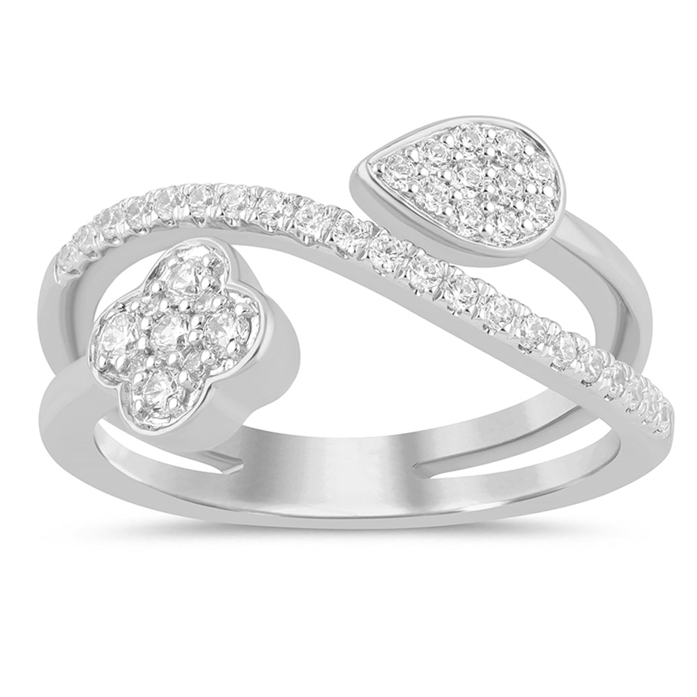 SPECIAL! .38ct G SI 14K White Gold Diamond Wrap Around Band Ring Size 6.5