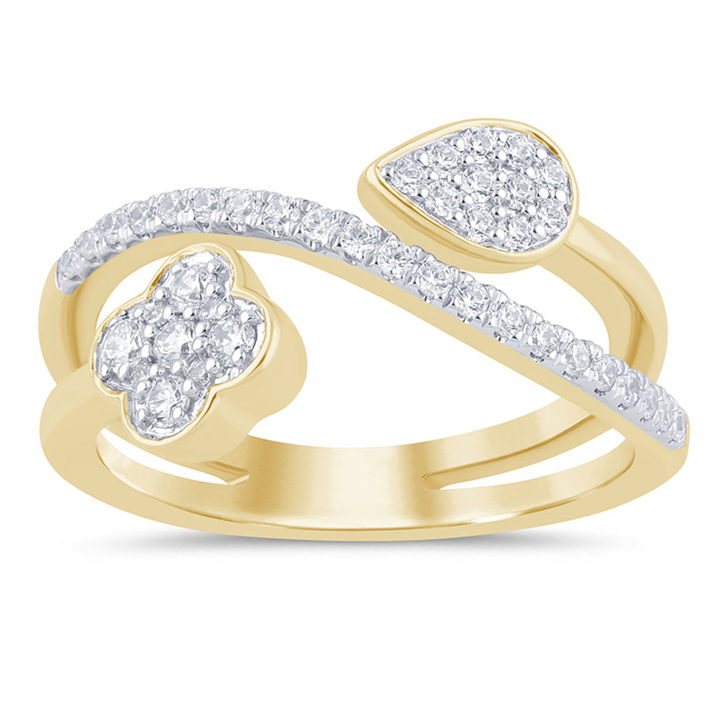 SPECIAL! .38ct G SI 14K Yellow Gold Diamond Wrap Around Band Ring Size 6.5