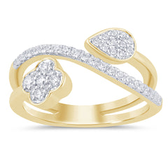 SPECIAL! .38ct G SI 14K Yellow Gold Diamond Wrap Around Band Ring Size 6.5
