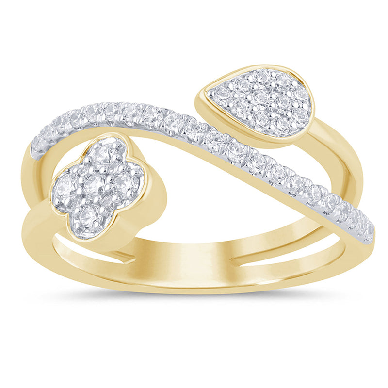 SPECIAL! .38ct G SI 14K Yellow Gold Diamond Wrap Around Band Ring Size 6.5