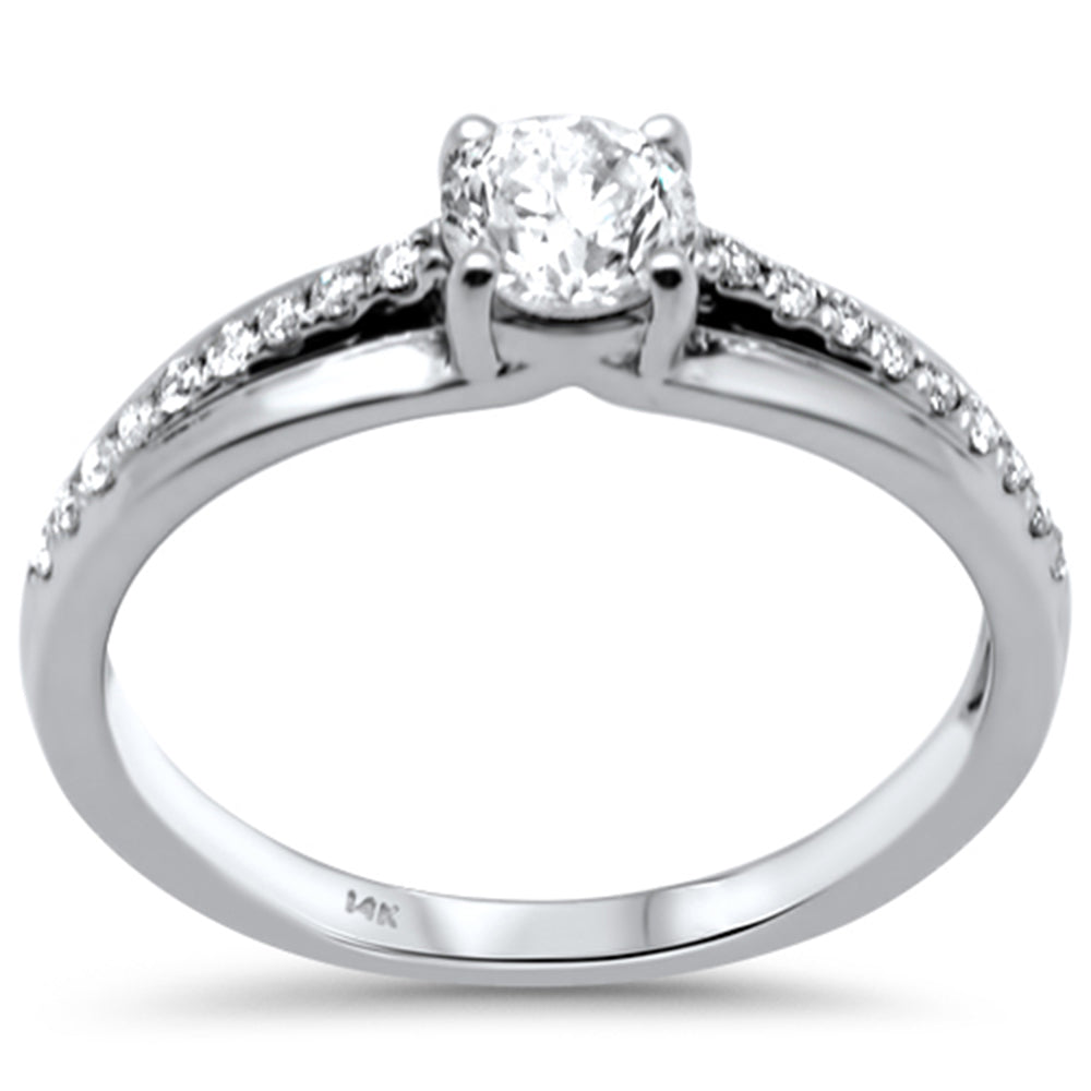 SPECIAL! .64ct G SI 14K White Gold Round Diamond Engagement Ring Size 6.5