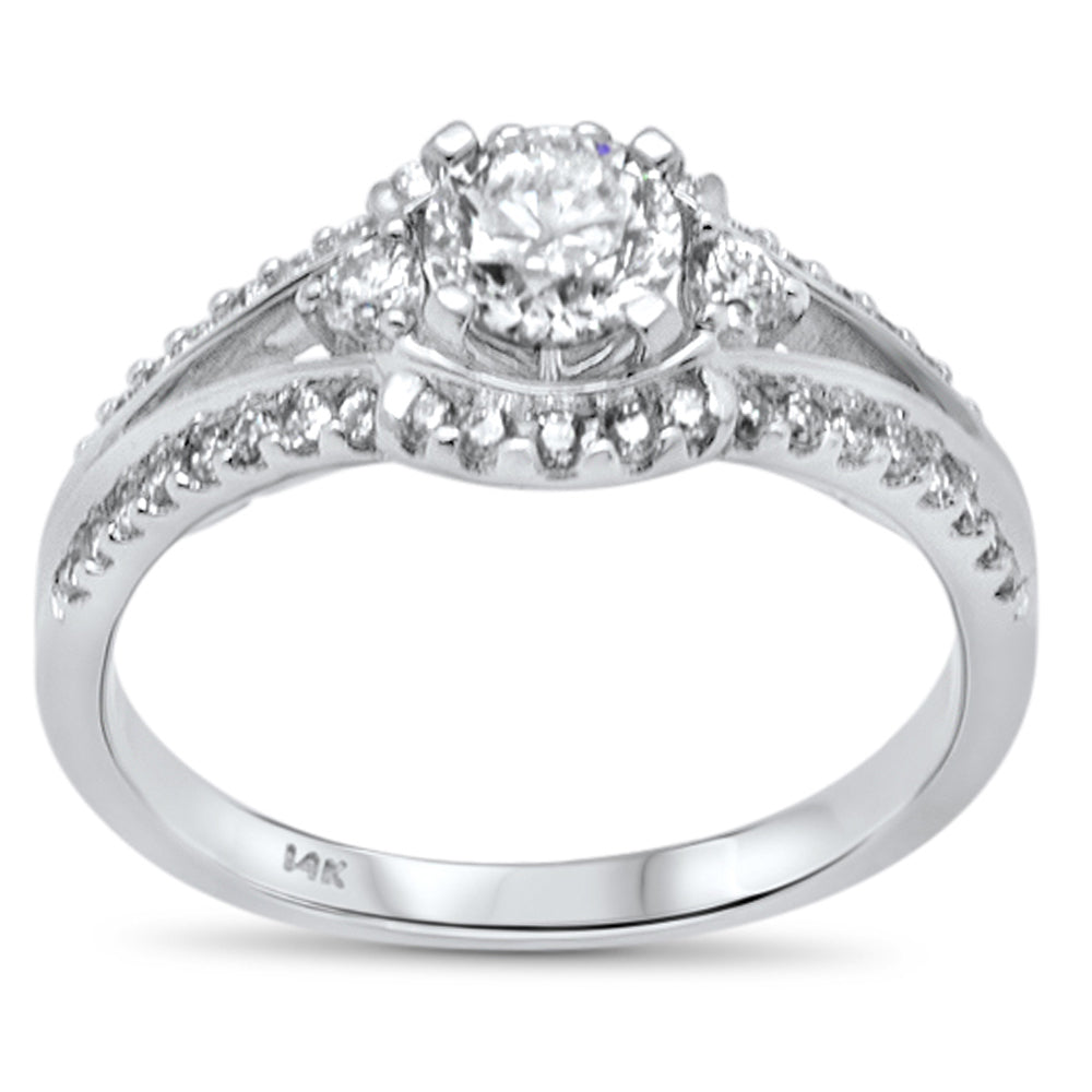 SPECIAL! .91ct G SI 14K White Gold Round Diamond Engagement Ring Size 6.5
