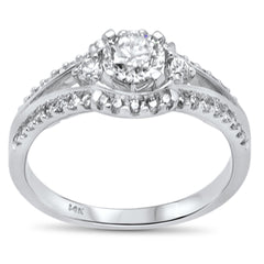 SPECIAL! .91ct G SI 14K White Gold Round Diamond Engagement Ring Size 6.5