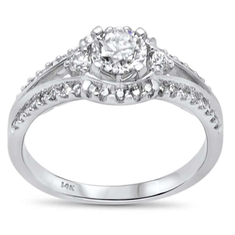 SPECIAL! .91ct G SI 14K White Gold Round Diamond Engagement Ring Size 6.5