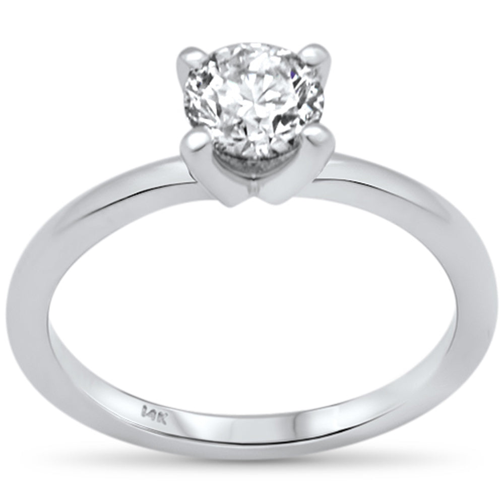 SPECIAL!1.31ct G SI 14K White Gold Round Diamond Solitaire Engagement Ring Size 6.5