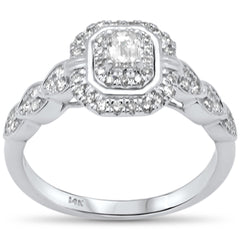 SPECIAL! .51ct G SI 14K White Gold Emerald Cut Diamond Engagement Ring Size 6.5