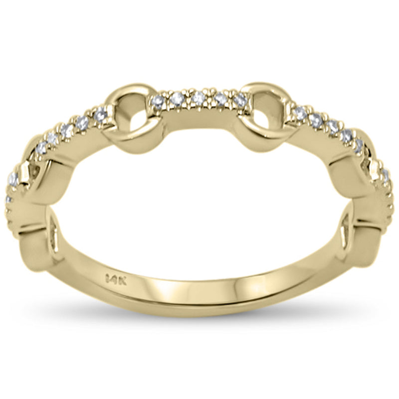 SPECIAL! .10ct G SI 14K Yellow Gold Diamond Band Ring Size 6.5