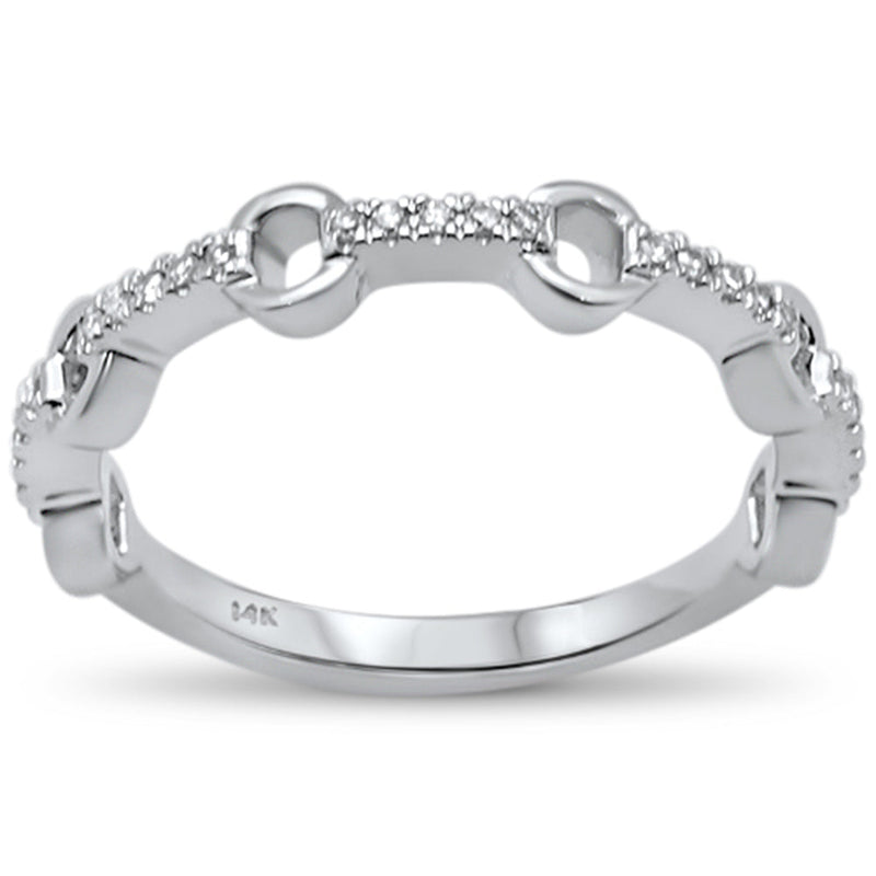 SPECIAL! .10ct G SI 14K White Gold Diamond Band Ring Size 6.5