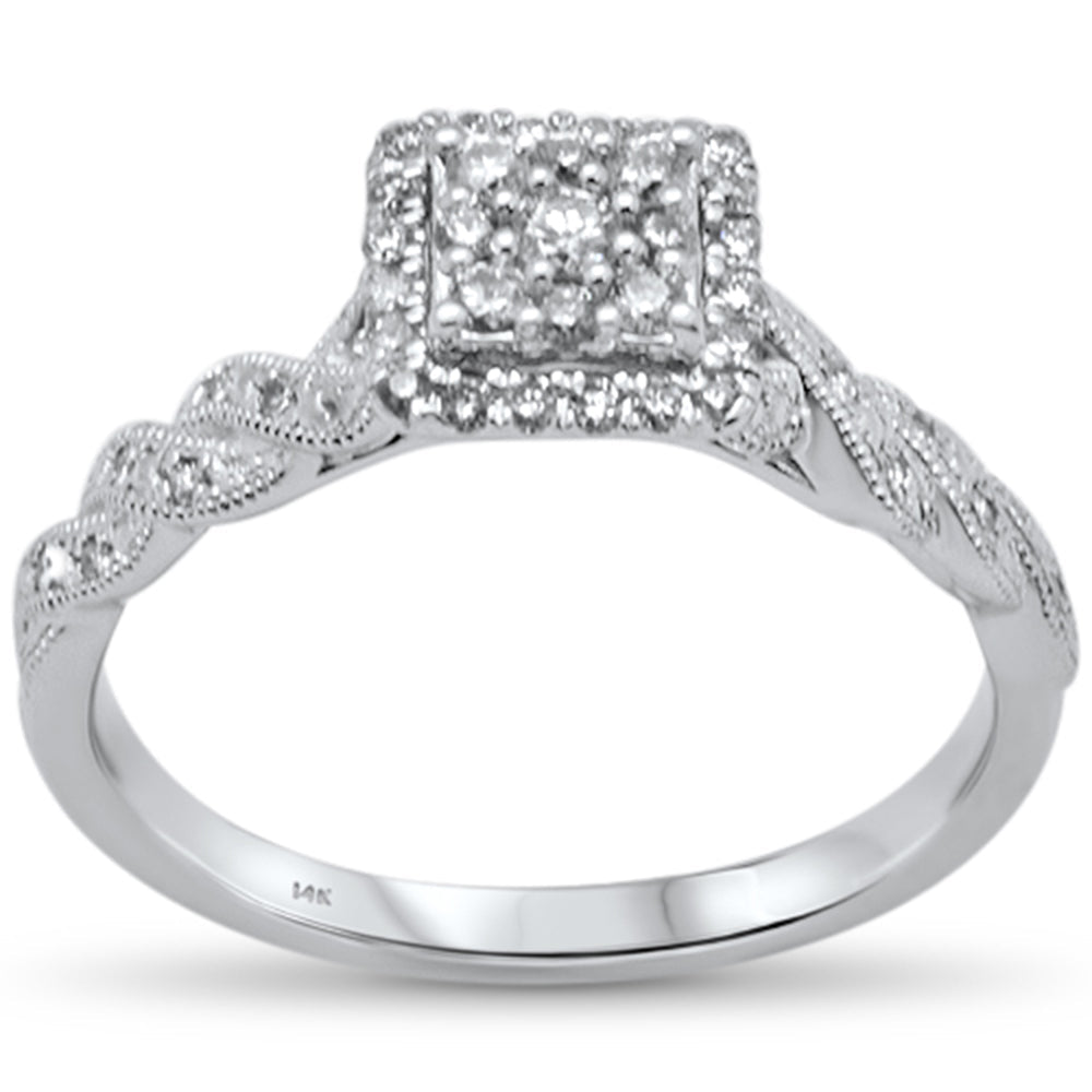 SPECIAL!.27ct G SI 14K White Gold Diamond Engagement Ring Size 6.5