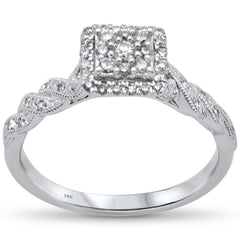 SPECIAL!.27ct G SI 14K White Gold Diamond Engagement Ring Size 6.5