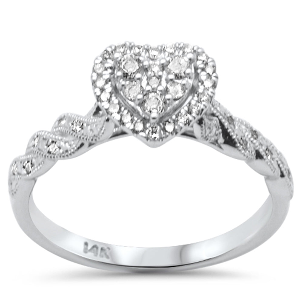 SPECIAL!.27ct G SI 14K White Gold Diamond Engagement Ring Size 6.5