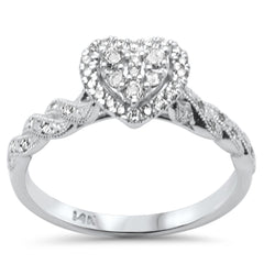 SPECIAL!.27ct G SI 14K White Gold Diamond Engagement Ring Size 6.5