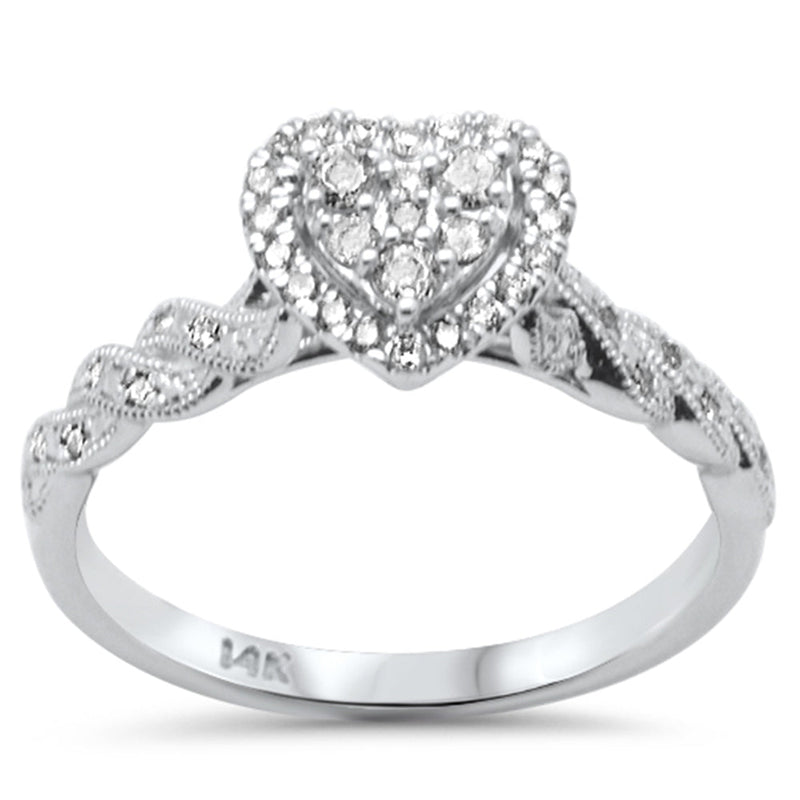 SPECIAL!.27ct G SI 14K White Gold Diamond Engagement Ring Size 6.5