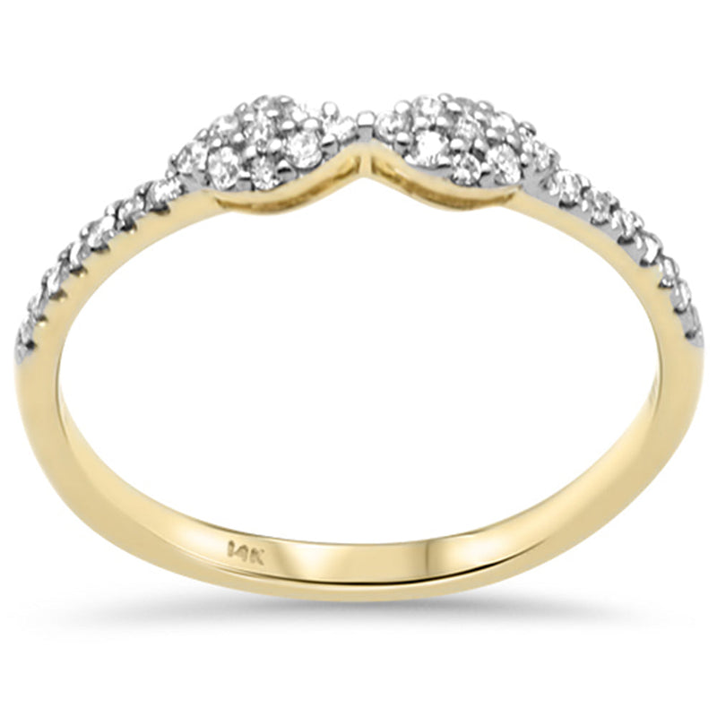 .16ct G SI 14K Yellow Gold Diamond Ring Band Size 6.5