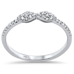 .15ct G SI 14K White Gold Diamond Ring Band Size 6.5